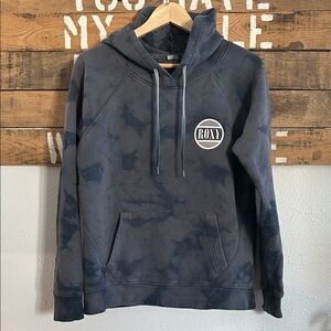 Roxy Womenms Navy/Charcoal Tie-Dye Hoodie